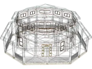 Modular House 3D Model preview
