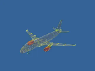 Airbus A320 3D Model preview