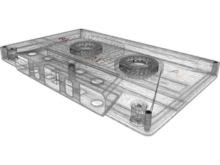 Cassette Tape 3D Model preview
