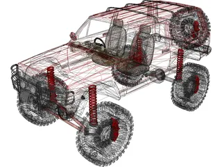 Jeep Cherokee Sport [Lifted] 3D Model preview