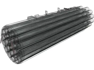 B-8V20A1 Rocket Pod 3D Model preview