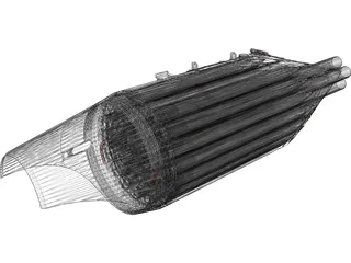 UB-32-M57-Helo Rocket Pod 3D Model preview
