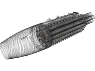 UB-16-M57-UM Rocket Pod 3D Model preview