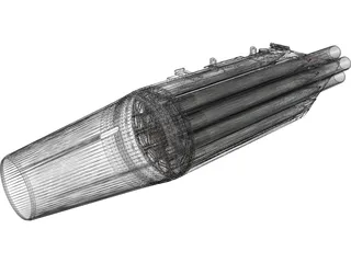 UB-16-M57-UMP Rocket Pod 3D Model preview