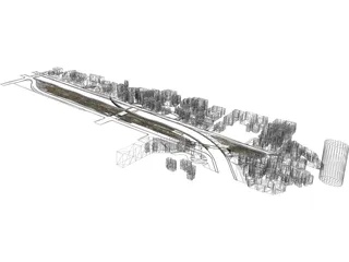 Bridge Building 3D Model preview