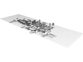 F1 Phoenix Grand Prix Track 1991 Layout 3D Model preview