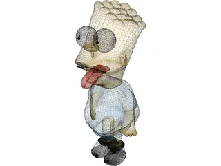 Simpsons Bart 3D Model preview