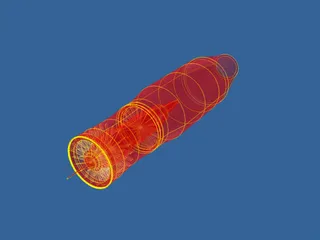 Pratt&Whitney F-100 Jet Engine 3D Model preview