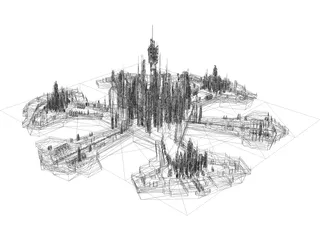 Stargate Atlantis City 3D Model preview