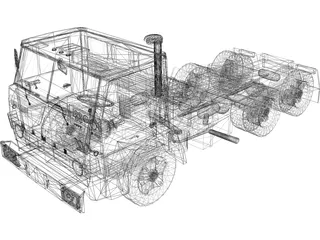 KAMAZ Truck 3D Model preview