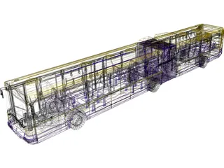 Bus Renault 3D Model preview