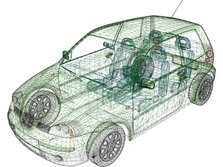 Seat Arosa 3D Model preview