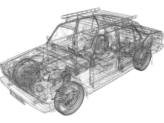 VAZ 2105 Lada 3D Model preview