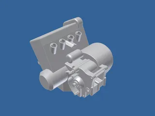 Honda Motorcycle 600cc Engine 3D Model preview