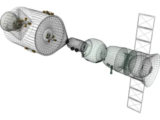 Apollo-Soyuz 3D Model preview
