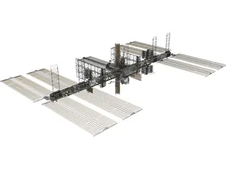 International Space Station (ISS) 3D Model preview