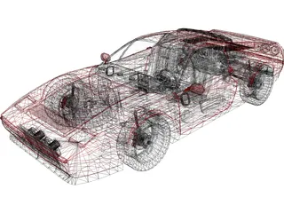 Ferrari 328 GTS (1985) 3D Model preview