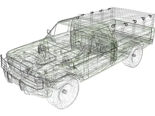 Ford F-100 (1980) 3D Model preview