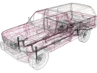 Ford F-150 (1980) 3D Model preview