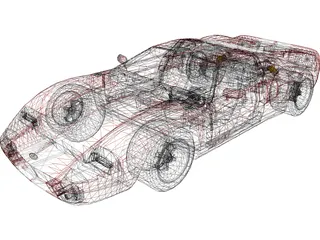 Ford GT40 3D Model preview