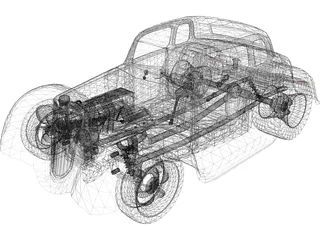 Ford Hot Rod (1930) 3D Model preview