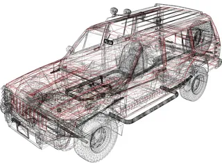 Jeep Grand Cherokee (1985) 3D Model preview