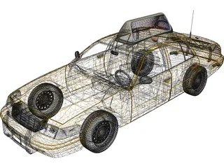 Ford Crown Victoria New York Taxi 3D Model preview