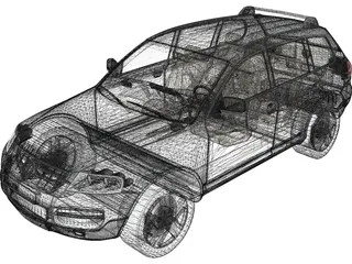 Volkswagen Touareg 3D Model preview