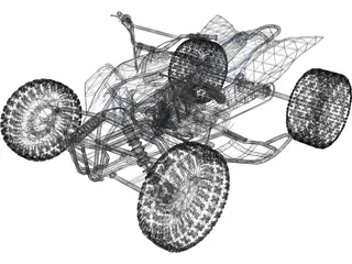 Yamaha YFZ-450 3D Model preview