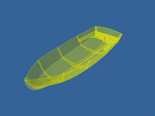Sea Skiff Boat 3D Model preview