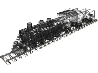 Steamlocomotive 3D Model preview