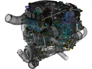 Rotax 915 iS Engine 3D Model preview