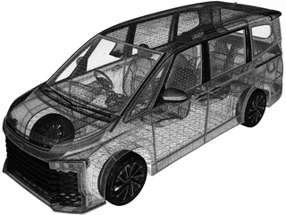 Toyota Voxy S-Z (2022) 3D Model preview