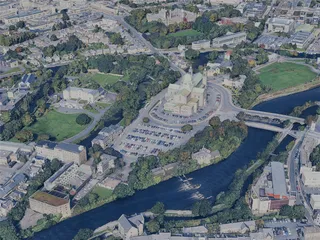 Galway City, Ireland (2024) 3D Model preview
