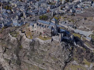 Sion City, Switzerland (2023) 3D Model preview