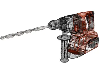 Black and Decker Hand Drill 3D Model preview