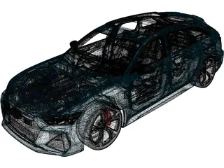 Audi RS6 Avant (2020) 3D Model preview