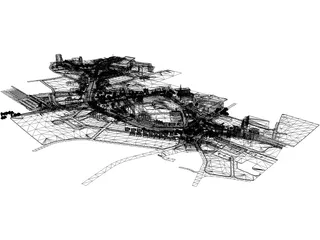 Warwick City, UK 3D Model preview