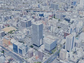 Okayama City, Japan (2025) 3D Model preview