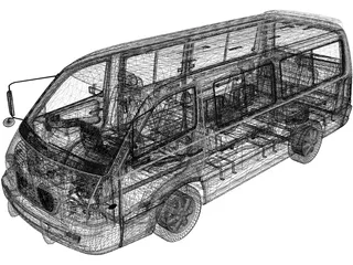 SsangYong Istana 2.9D (1996) 3D Model preview