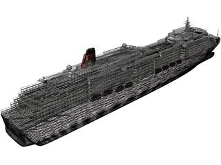 Queen Victoria Cruise Ship 3D Model preview