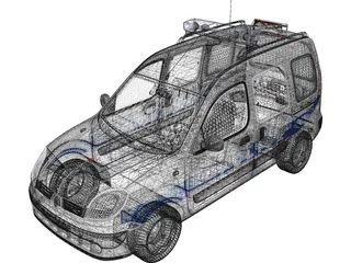 Renault Kangoo Police 3D Model preview