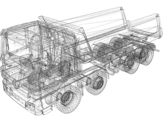 Mercedes-Benz Actros Dumper 3D Model preview
