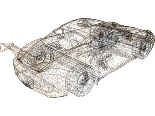 Porsche Cayman S 3D Model preview