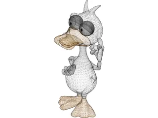 Duck Cartoon 3D Model preview