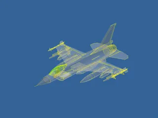F-16 Fighting Falcon 3D Model preview
