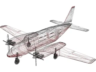 Piper PA-31 Navajo 3D Model preview