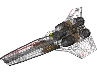Jedi Starfighter Concept 3D Model preview