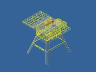 Table Saw Craftsman 3D Model preview