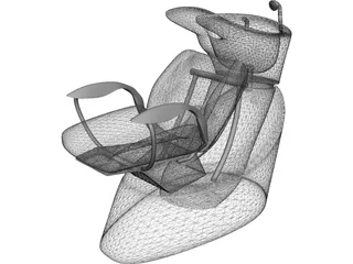 Lavatesta Hair Chair 3D Model preview